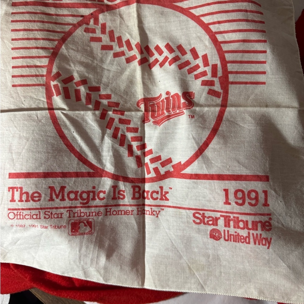 Twins Baseball Themed Handkerchief